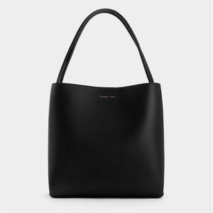 Charles and Keith black tote bag